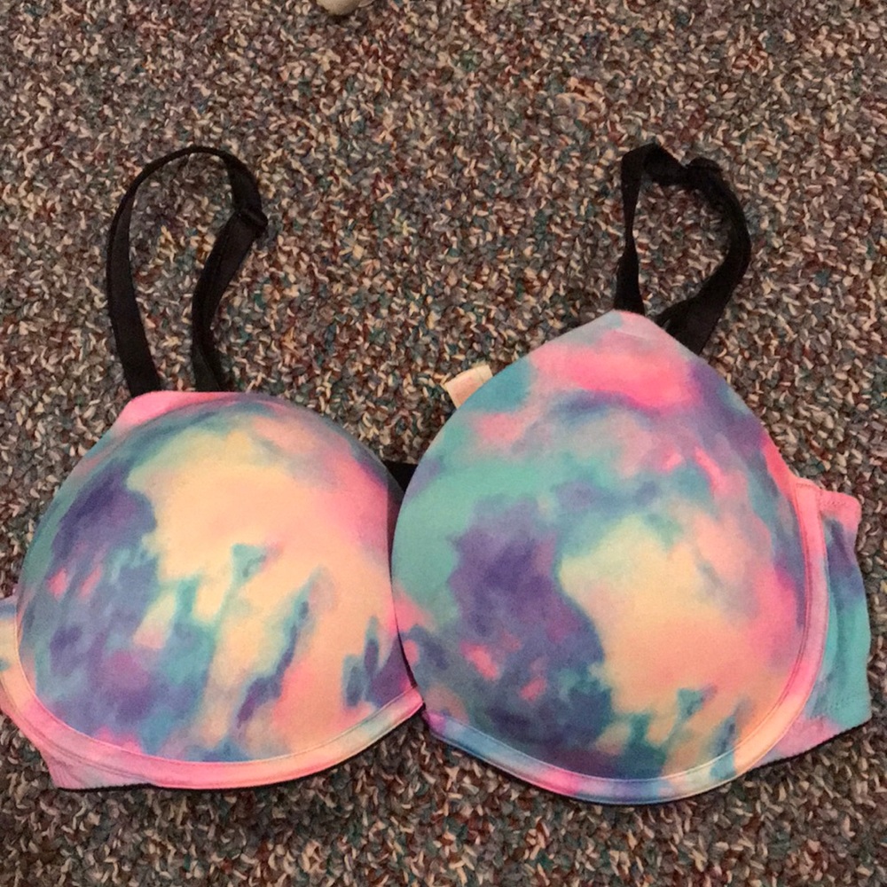 Pink tie dye bra
